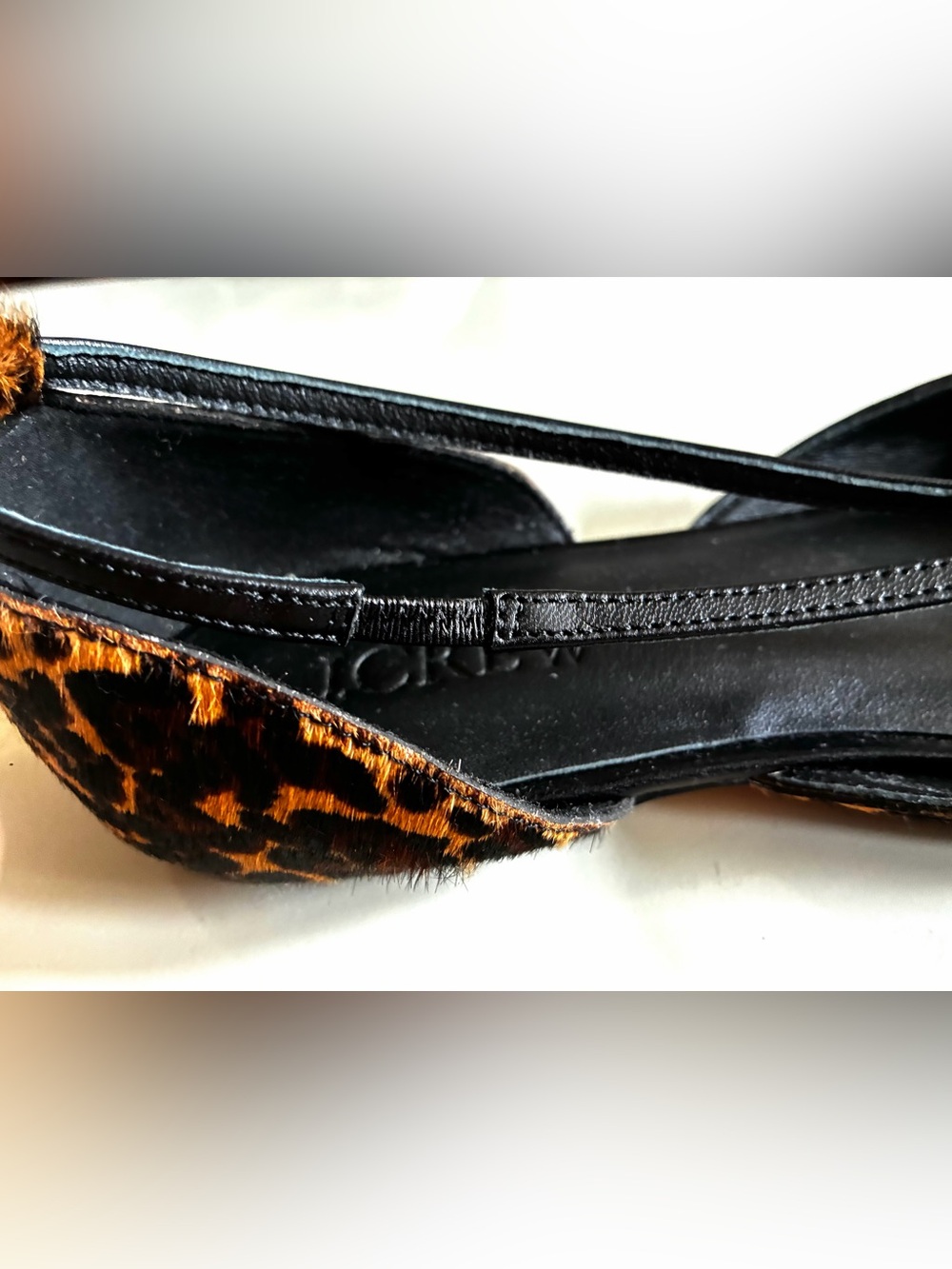J. Crew Quinn cutout ballet flats in leopard-print calf hair.12. New. - Picture 8 of 10